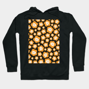 Funky Floral Pattern 5 in Orange Hoodie